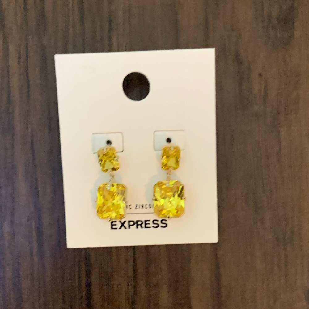 Express mini Rhinestone double drop earring